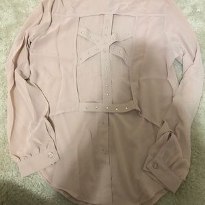 Beige Studded Blouse